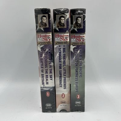 Hunters in the Sky: Fighter Aces of WWII • Vol 1-3 •Cliff Robertson • New Sealed - Image 1 of 4