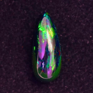 3,88ct tolle Regenbogenfarbe im Spreumuster natürlicher äthiopischer Welo schwarzer Opal - Bild 1 von 4