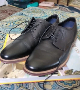 Scarpe eleganti Oxford Dune London Stanlyy da uomo in pelle nera 9M - Foto 1 di 10