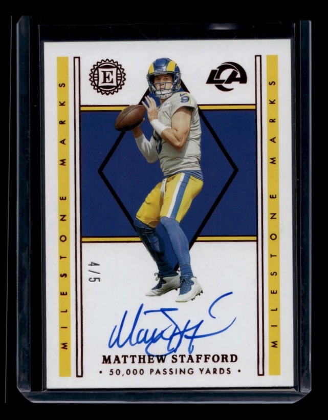Matthew Stafford Autographed Football Sports Trading Cards