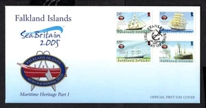 Falklandinseln - 2005 Sea Britain Maritime Heritage Part 1 First Day Cover - Bild 1 von 2