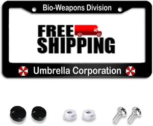 Car License Plate Frame for Umbrella Corporation Resident Evil Fans Glossy Black - Bild 1 von 9