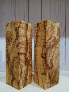 Lot Of 2 XL Wicked CURLY/Ambrosia Maple Burl wood, Turning Wood STABILIZING Wood - Picture 1 of 6