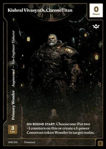 Wonders of the First Existence #109/401 Kishral Vivasynth, ChronoTitan Epic Rare - Picture 1 of 2