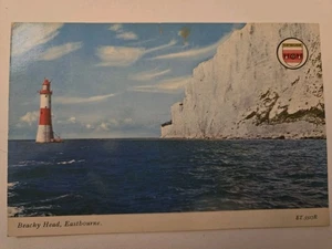 Vintage Beachy Head Lighthouse Cliffs Postcard Eastbourne Elgate Postcard Unused - Picture 1 of 2
