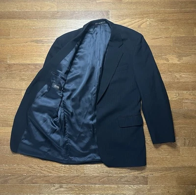 BOSS Hugo Boss Blazer мужской 44L Apollon Barneys Нью-Йорк шерсти темно-синий полоски - Изображение 1 из 4