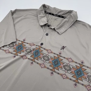 Hooey Cowboy Azteken Golf Polo Stretch Atmungsaktiv Polyestermischung Herren XL - Bild 1 von 9
