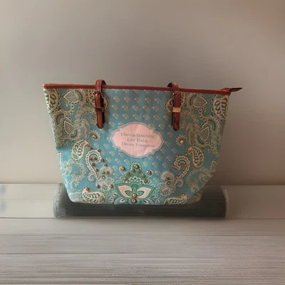 Bolso Sasha/Verde/Azul Paisley/Apreciar Sueño Vivo/Pequeña Mancha en Correa Foto 1 de 4