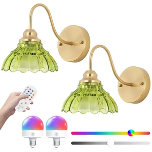 Vintage Wandleuchter batteriebetrieben, kabellose Wandleuchter 2er Set, aufladen... - Bild 1 von 8