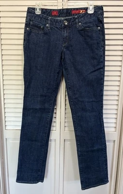 X2 Skinny Dark Wash Denim Jeans Low Rise Size 6 Long Zip Logo - Image 1 of 4