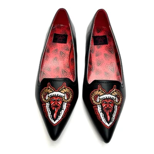 Extraño Cvlt Culto Daga Krampus Diablo Criatura Gótico Zapatos Halloween Mujer 10 - Imagen 1 de 8