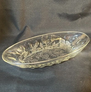 Silver Overlay Flanders Poppy Relish Dish 10” - Picture 1 of 6