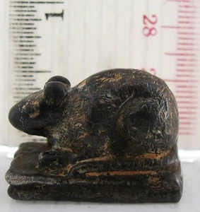 SUPER RARE! 17th.c Bronze Rat Opium Weight 35g. High Quality Bronze & Casting - Picture 1 of 2
