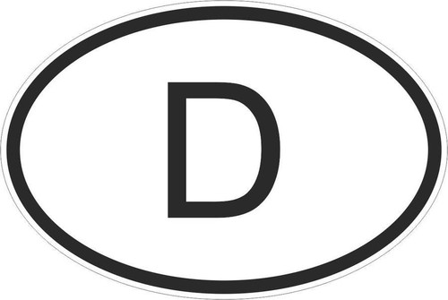 Sticker Flag Oval Code Country Car Motorbike Germany German D | eBay UK