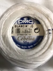 Lot of 2- DMC Cebelia Crochet Cotton Balls- WHITE OR ECRU - Picture 1 of 6