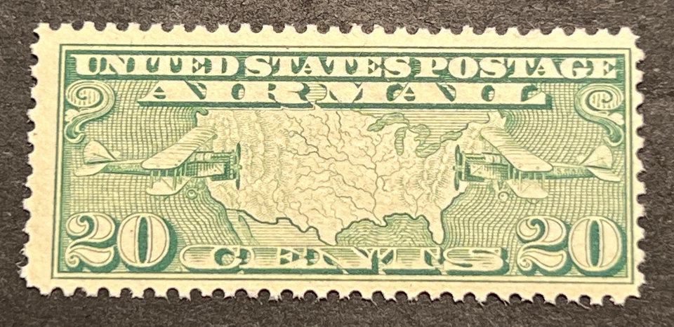 TRAVELSTAMPS: 1926-30 US Stamps Scott # C9 Map of U.S mint Original Gum MNH OG - Image 1 of 4