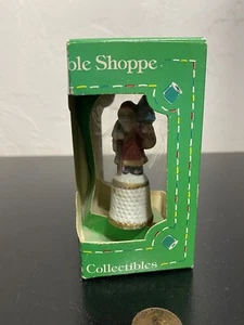 Vintage Enesco Christmas Santa Claus Porcelain Thimble Figurine 1987 In Box - Picture 1 of 6