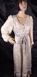 Vintage mittelalterliches Kleid Renaissance Festival Blumenmesse Mädchen Maxi Größe Medium - Bild 1 von 15