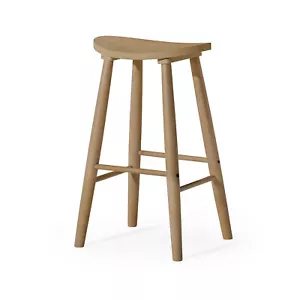 Maven Lane Luna Bar Stool in Light Oak Wood Finish (Open Box) - Picture 1 of 6