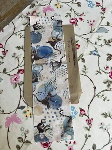 Stoffrest Patchwork Basteln Nähen Stoff Affe blau 36x8cm - Bild 1 von 1