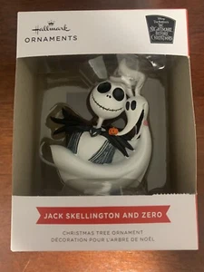 Hallmark The Nightmare Before Christmas Ornament 2022 Jack & ZERO - NEW - Picture 1 of 2