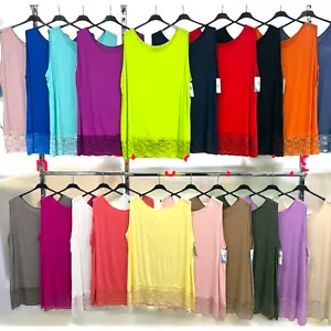 Sommertop Top Spitzentop Made in Italy Übergroße Lagenlook GR 48 50 52 54 56 - Bild 1 von 21