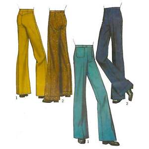 Vintage 1970s Pattern – Men’s Flared Trousers - Multi-sizes