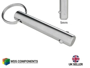 Stainless Steel 316 Detent pin with pull ring (Various sizes) - Picture 1 of 2