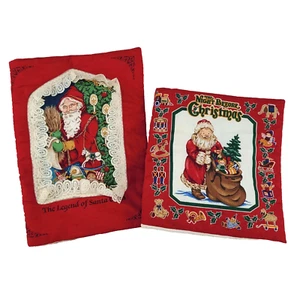 Vintage Handmade The Night Before Christmas & Legend of Santa Claus Fabric Books - Picture 1 of 15