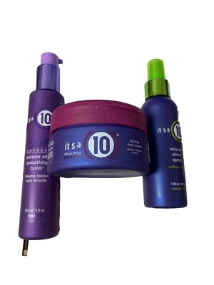 Lot of 3: It's a 10 Haircare Miracle, Silk Express Balm, Miracle Shine Spray - Image 1 of 4