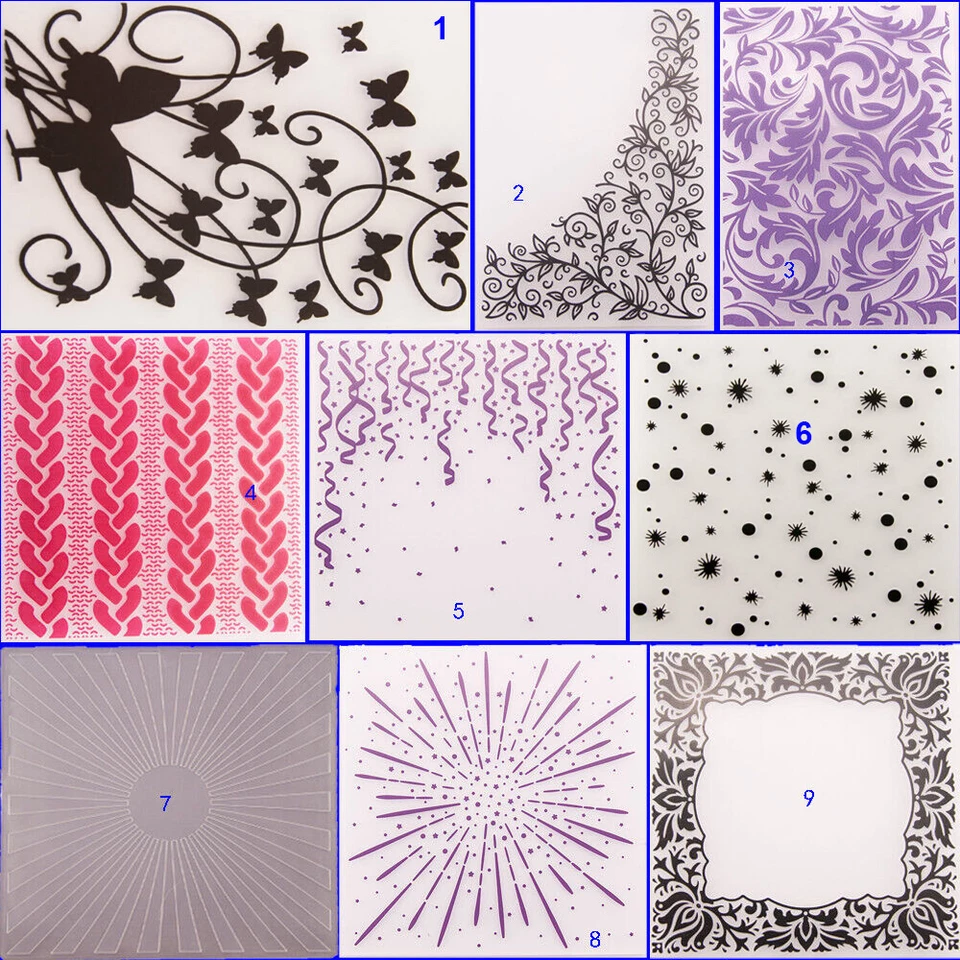 Flower Plastic Embossing Folders Template Dies Stencil Scrapbooking Album Frame - Image 1 of 1