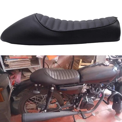 Black Cafe Racer Motorcycle Seat Saddle High Hump For Yamaha XS650 750 850 XJ - Image 1 of 4