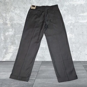COVINGTON Mens Size 34x30 Charcoal Gray Dress Pants Cool Ply PLEATED Easy Care - Picture 1 of 10
