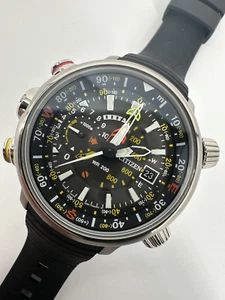 Citizen Promaster Altichron Titanium 48mm Black Dial Men’s Watch Date Works - Picture 1 of 9