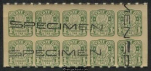 ALABAMA Tobacco Revenue AL T38S black SPECIMEN - Picture 1 of 1