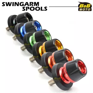 Rear Swingarm Spools Slider M8 Fit Suzuki GSXR 1000R 600 750 GSX-S1000/750 SV650 - Picture 1 of 12