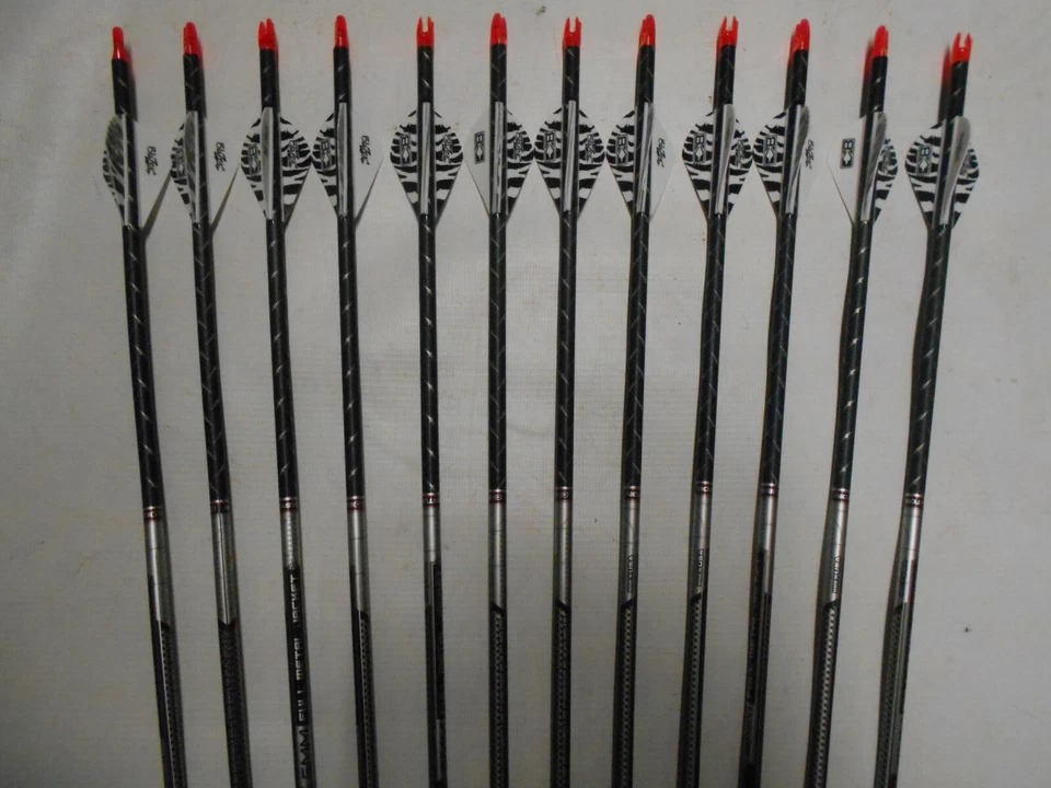 12 Easton Full Metal Jacket FMJ 5mm 300 Arrows w/ Bohning Blazer Vanes WILL CUT! - Image 1 of 1