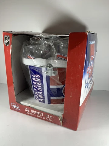 BRAND NEW Mustang NHL Montreal Canadiens Ice Bucket with 4 Glass Set & Coasters Cover