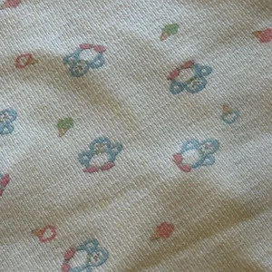 Vintage Baby Blanket Thermal Waffle Weave Lovey Cotton Baby Bluebirds - Picture 1 of 8