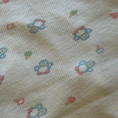Vintage Baby Blanket Thermal Waffle Weave Lovey Cotton Baby Bluebirds - Image 1 of 4