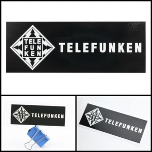 TELEFUNKEN logo distintivo adesivo 3D decalcomania impermeabile 108 mm (4,25") X 40 mm (1,57") NERO - Foto 1 di 16