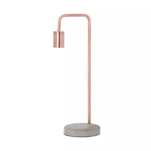 Copper Industrial Lamp With Stone Base Copper Metal Lighting - Picture 1 of 5