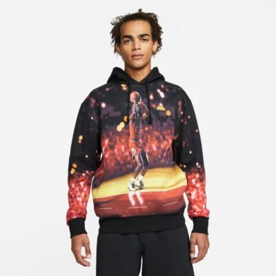 Air Jordan Pullover Graphic Fleece Men's Hoodie Black DC9610-010 - Image 1 of 2