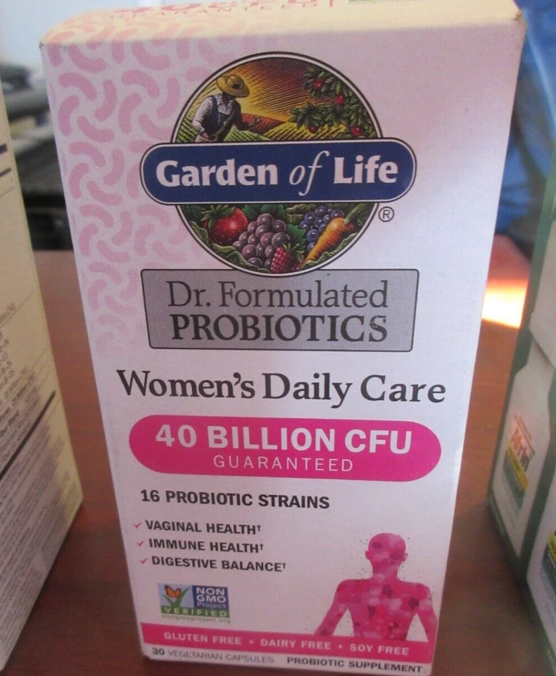 Probióticos para el cuidado diario Garden of Life para mujer 30 cápsulas 40 mil millones de UFC - 2026 fechas Foto 1 de 1