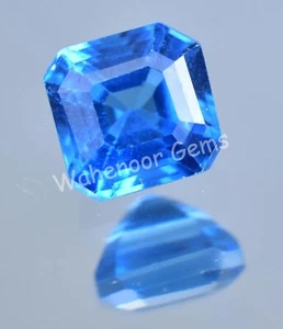 Natural Blue Zircon 3.50 Ct Emerald Stunning Certified Cambodian Gemstone - Picture 1 of 5