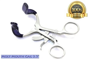1 Stück NEU! O.R MOLT MUNDKNEBEL 3,5" MIT SILIKONSPITZEN DENTAL INSTRUMENTE PREMIUM - Bild 1 von 10