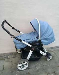 Kinderwagen Hartan made in Germany Buggy Kombikinderwagen Babywagen blau Racer - Bild 1 von 12
