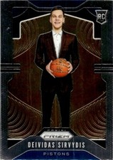 2019-20 Panini Prizm Basketball Card Deividas Sirvydis Rookie I Detroit Pistons