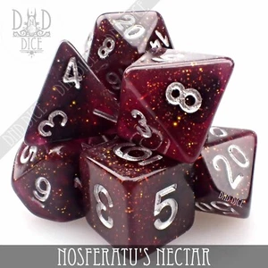 Juego de dados - Néctar de Nosferatu - 7 dados de resina - RPG - Dungeons and Dragons - Imagen 1 de 3