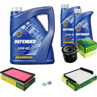 MANN Inspektionspaket 7 L MANNOL Defender 10W-40 für Nissan Tiida Schrägheck - Bild 1 von 4